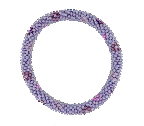 8&quot Roll-On® Bracelet <br> Amethyst Flower