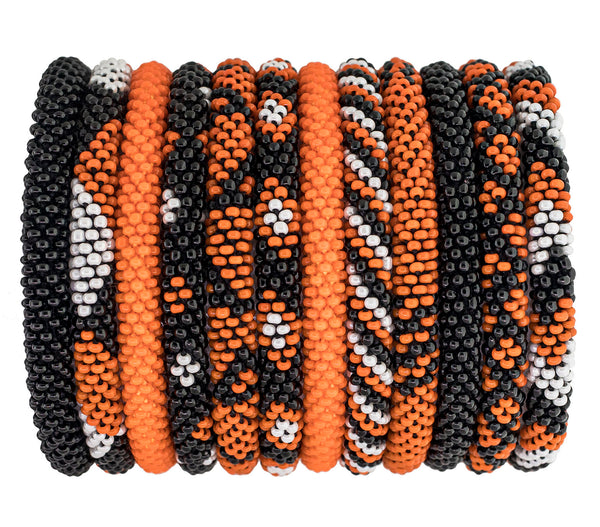 Game Day Roll-On® Bracelets <br> Orange & Black