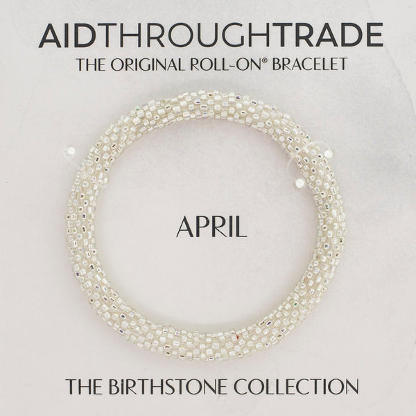 <br> 8 inch Birthstone Roll-On® Bracelets <br> April