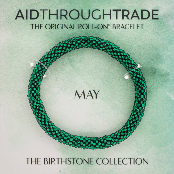 <br>8 inch Birthstone Roll-On® Bracelets <br> May