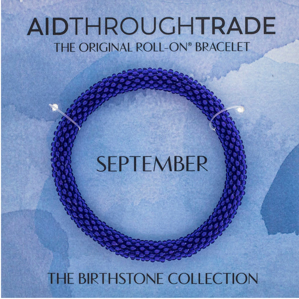 <br> 8 inch Birthstone Roll-On® Bracelets <br> September