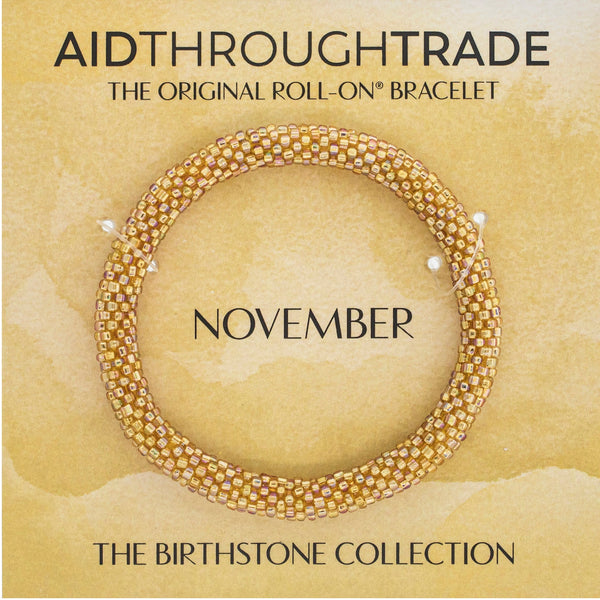 <br> 8 inch Birthstone Roll-On® Bracelets <br> November