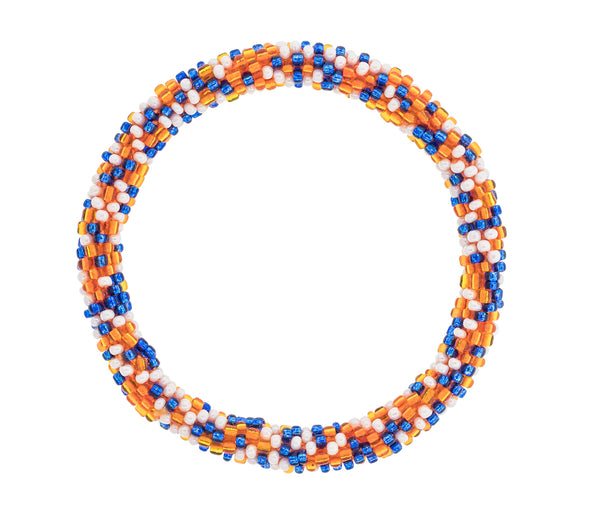 Game Day Roll-On® Bracelet <br> Blue & Orange Speckled