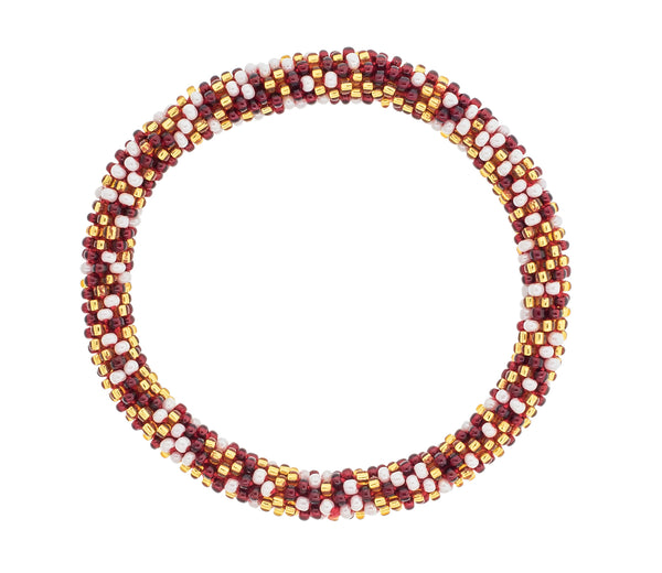 Game Day Roll-On® Bracelet <br> Burgundy & Gold Speckled