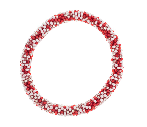 Game Day Roll-On® Bracelet <br> Red & White Speckled