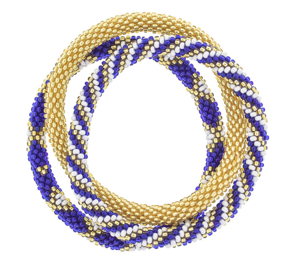 Game Day Roll-On® Bracelets <br> Gold & Navy