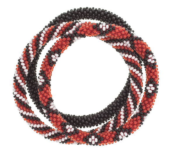 Game Day Roll-On® Bracelets <br> Red, Black, & White