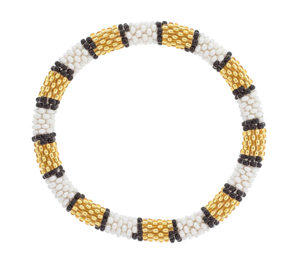 Game Day Roll-On® Bracelet <br> Gold, White, & Black