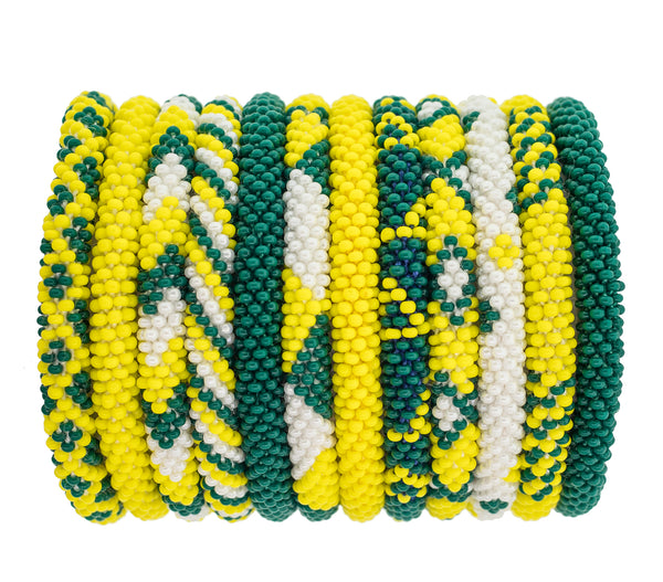 Game Day Roll-On® Bracelets <br> Yellow & Green