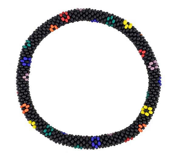 Men's Roll-On® Bracelet <br> Flower Love Noir