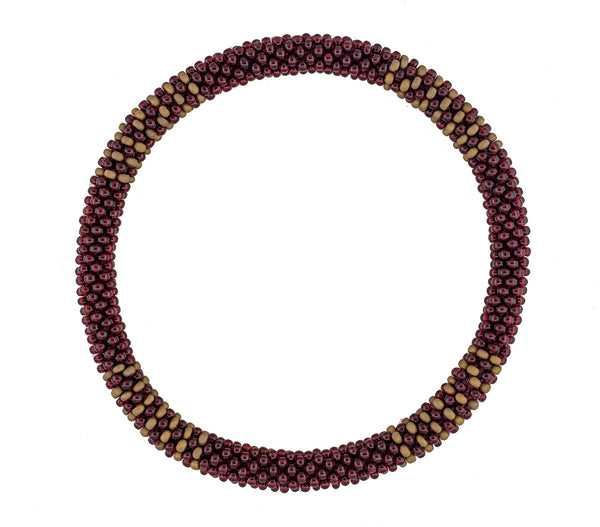 Men's Roll-On® Bracelet <br> Burgundy and Gold