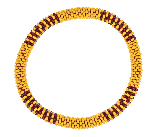 Men's Roll-On® Bracelet <br> Burgundy & Yellow