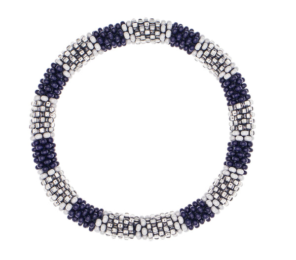 Game Day Roll-On® Bracelet <br> Navy & Silver