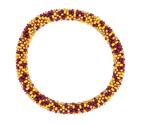 Game Day Roll-On® Bracelet <br> Burgundy & Yellow