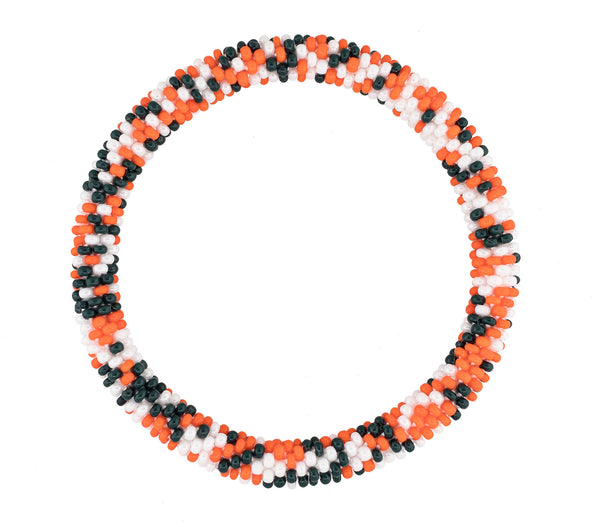 Game Day Roll-On® Bracelet <br> Orange & Green Speckled