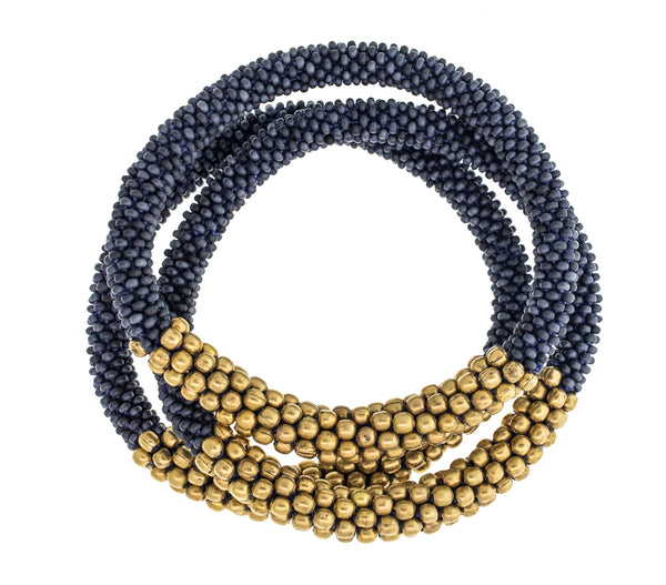***NEW***<br> Statement Roll-On® Bracelets <br>  Golden Division Midnight Blue