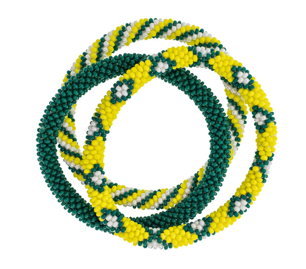 Game Day Roll-On® Bracelets <br> Yellow and Green
