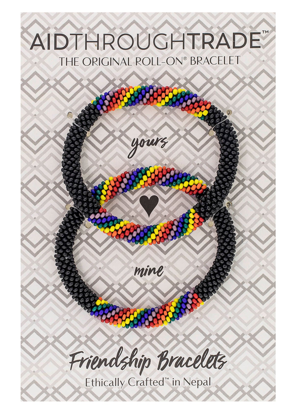***NEW*** RollOn® Friendship Bracelets Love Noir Aid Through Trade