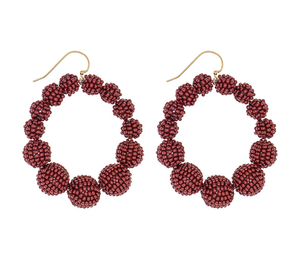 <br>The Olivia Hoop <br> Garnet