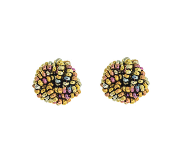<br>Rosette Earrings<br> Brass