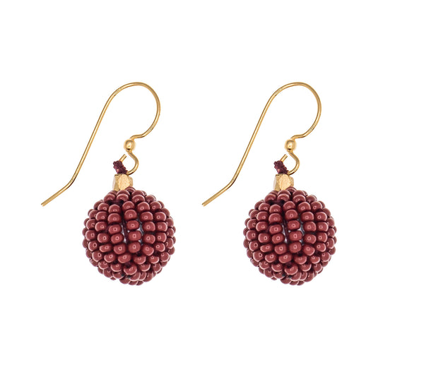 <br>The Bauble Earring <br> Garnet
