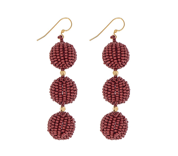 <br>The Charlie Earring <br> Garnet