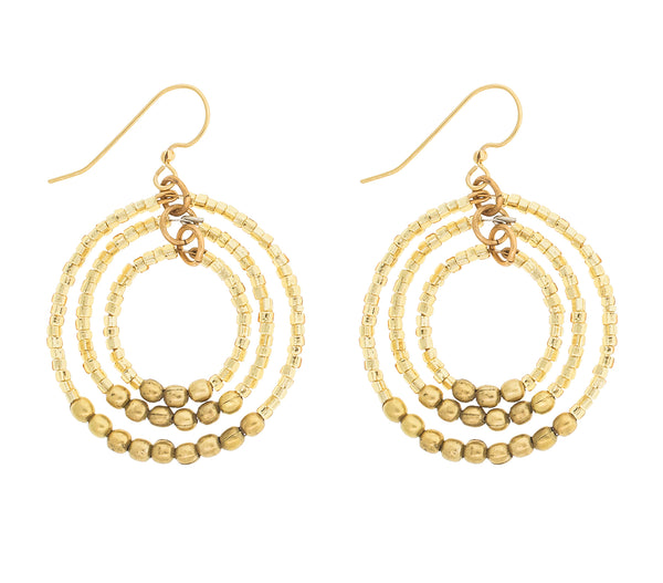<br>Gyroscope Earring <br> Gold