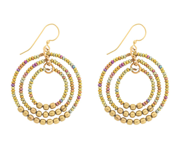 <br>Gyroscope Earring <br> Brass