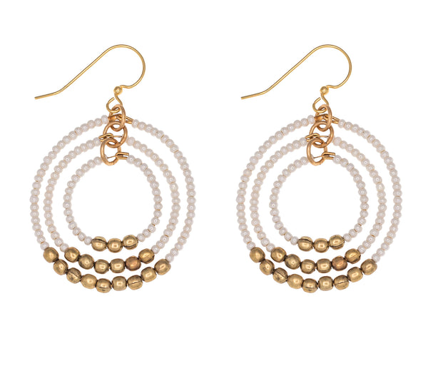 <br> Gyroscope Earring <br> Cream