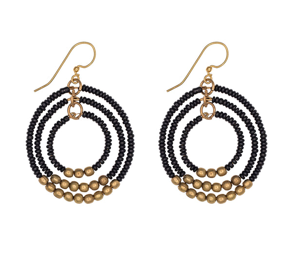 <br> Gyroscope Earring <br> Black