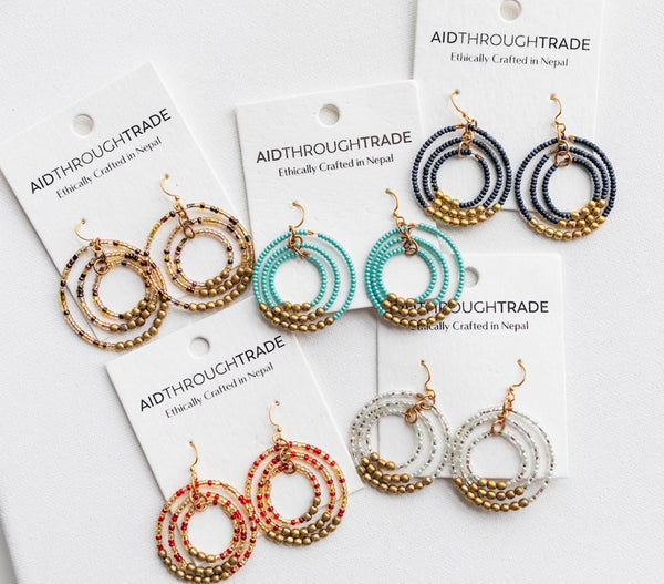 Brass Gyroscope Earring <br> Mystery