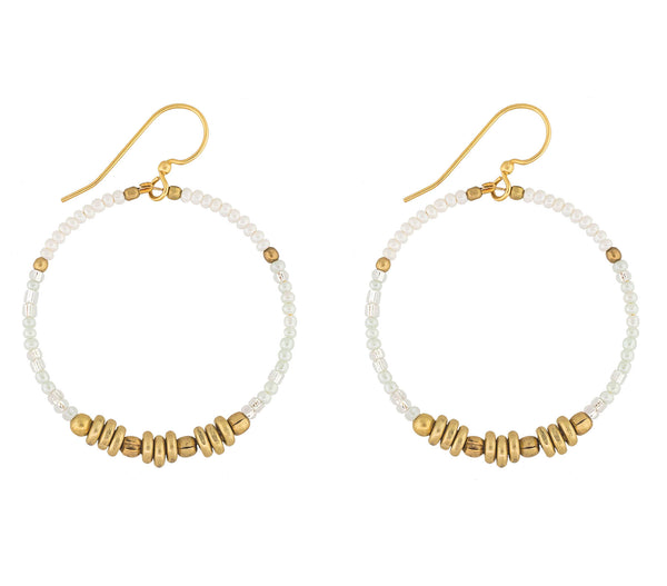 <br> Colorblocked Brass Hoops <br> Palm Springs