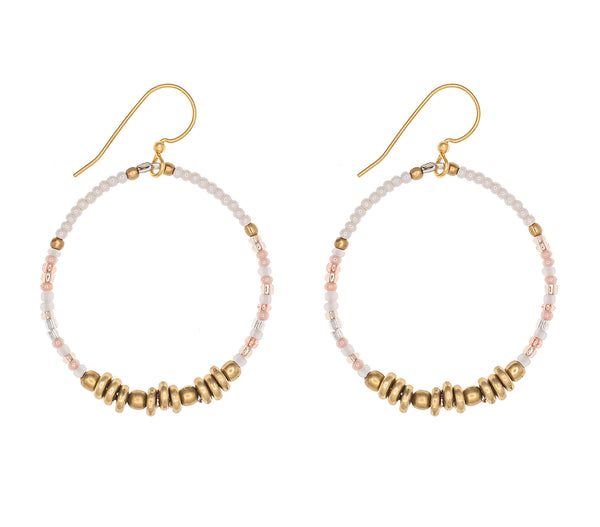 <br> Colorblocked Brass Hoops <br> Frosé