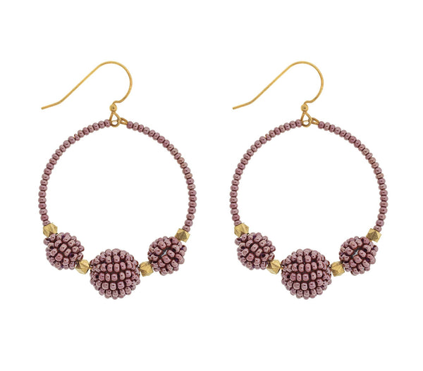 <br>The Uptown Girl Hoops <br> Mulberry