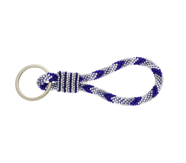 Game Day Roll-On® Keychain <br> - Blue & White