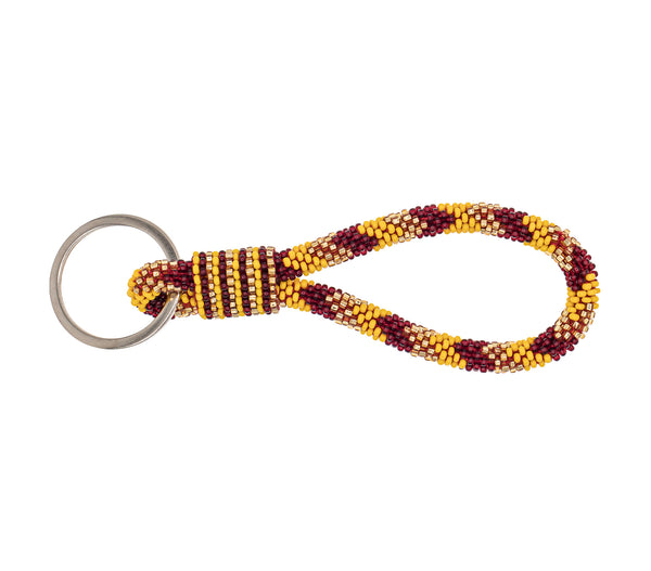 Game Day Roll-On® Keychain <br> Burgundy & Yellow