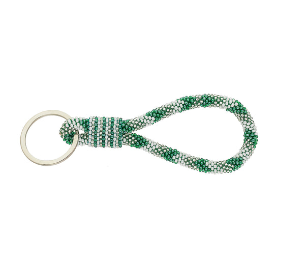 Game Day Roll-On® Keychain <br> - Green & White