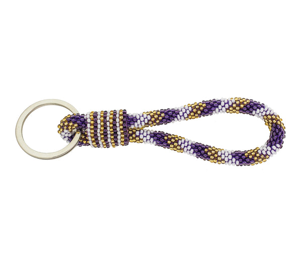 Game Day Roll-On® Keychain <br> - Purple & Gold