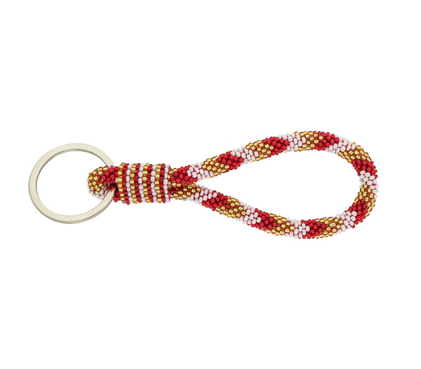 Game Day Roll-On® Keychain <br> - Red & Gold