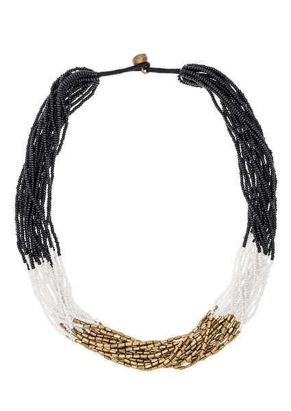 <br>Hema Necklace<br>Black and Cream
