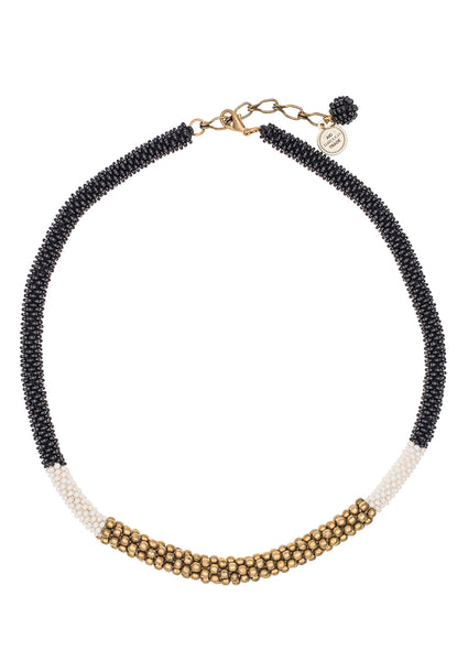 <br>The Golden Division Necklace <br> Black