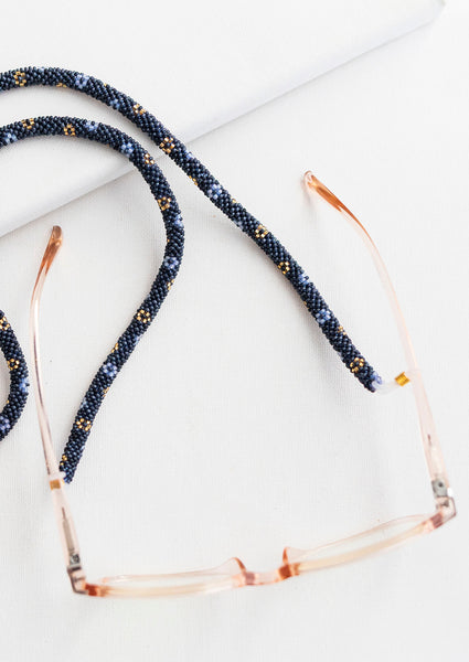 <br>The Roll-On® Eyeglass Cord <br> Midnight Blue