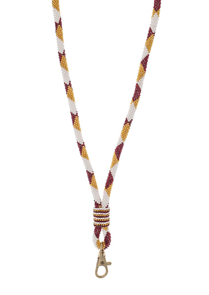 <br>The Roll-On® Lanyard- Game Day <br> Burgundy & Gold