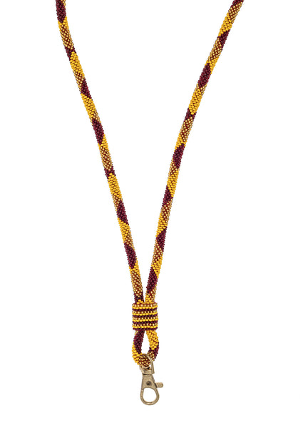 <br>The Roll-On® Lanyard- Game Day <br> Burgundy & Yellow