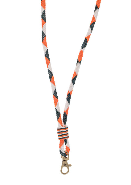 <br>The Roll-On® Lanyard- Game Day <br> Orange & Green