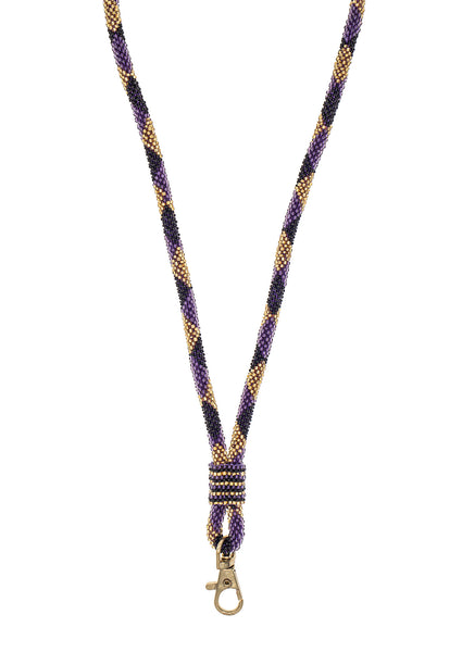 <br>The Roll-On® Lanyard- Game Day <br> Purple & Black