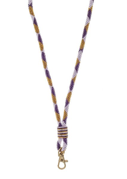 <br>The Roll-On® Lanyard- Game Day <br> Purple & Gold