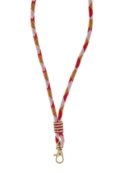 <br>The Roll-On® Lanyard- Game Day <br> Red & Gold