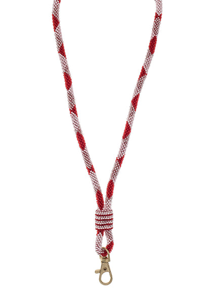 <br>The Roll-On® Lanyard- Game Day <br> Red & White