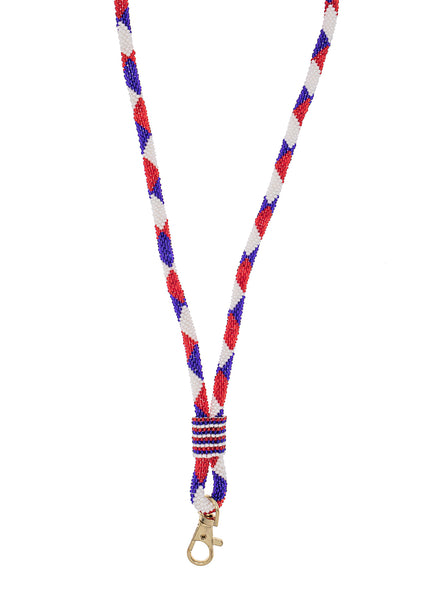 <br>The Roll-On® Lanyard- Game Day <br> Red, White & Blue